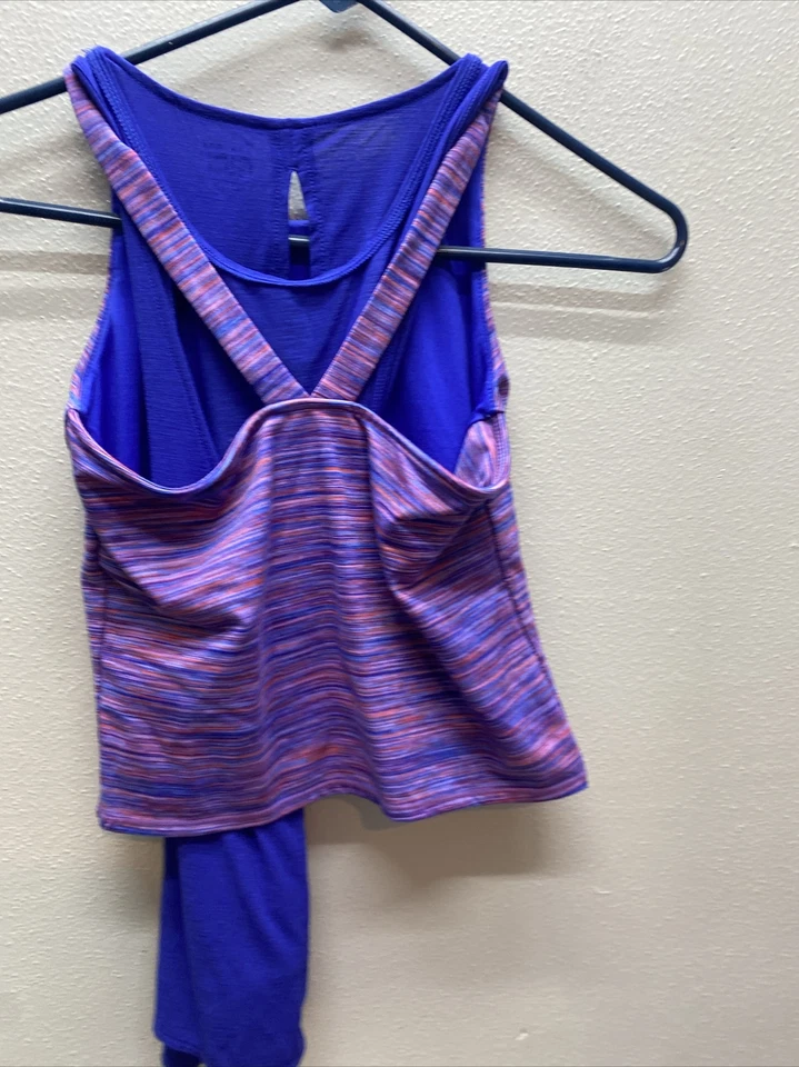 Camiseta sin mangas Athleta Girl doble holandesa de dos capas talla XL 14 púrpura Foto 4 de 4