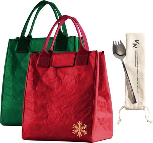 Tyvek Aesthetic Thermo 2er Pack Brotzeittasche Wasserabweisend mit Spork NEU URLAUB - Bild 1 von 6