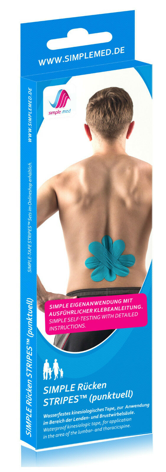 Vorgeschnittene Kinesiologie Tape Pre-Cut Sets Simple Med - Verschiedene Sorten