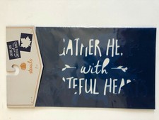 set of 2 Fall stencils Maple leaf and Gather Here with grateful hearts decor