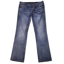 Vigoss Jeans Womens 32x33 (Fits 35x33) New York Boot Flap Pockets Whiskered Fade