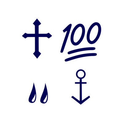 4 x Gefängnis Tattoo Semi Permanent Tattoo Wasserdicht Hält 1 - 2 Wochen Träne Tropfen