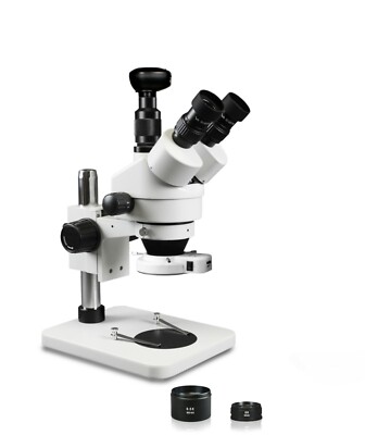 Vision 3.5X-90X Simul-Focal Trinocular Zoom Stereo Microscope with 3MP Camera