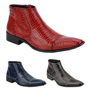 bottines serpent rouge