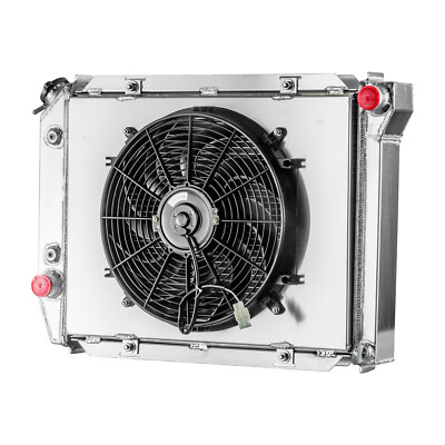 4-ROW Aluminum Radiator Shroud Fan Fit 1967-68 Ford Galaxie Thunderbird Mercury