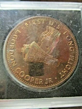 1963 1ST US LONG FLIGHT L.GORDON COOPER JR. MERCURY IX ROCKET ATLAS D TOKEN COIN