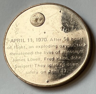 1970 USA NASA Apollo 13 XIII Near Disaster Rare Lovell FRANKLIN