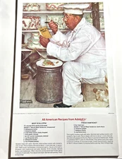 Recipes By Norman Rockwell, 1972 Adolph's Curtis Publishing Co. Ad Donald Art Co