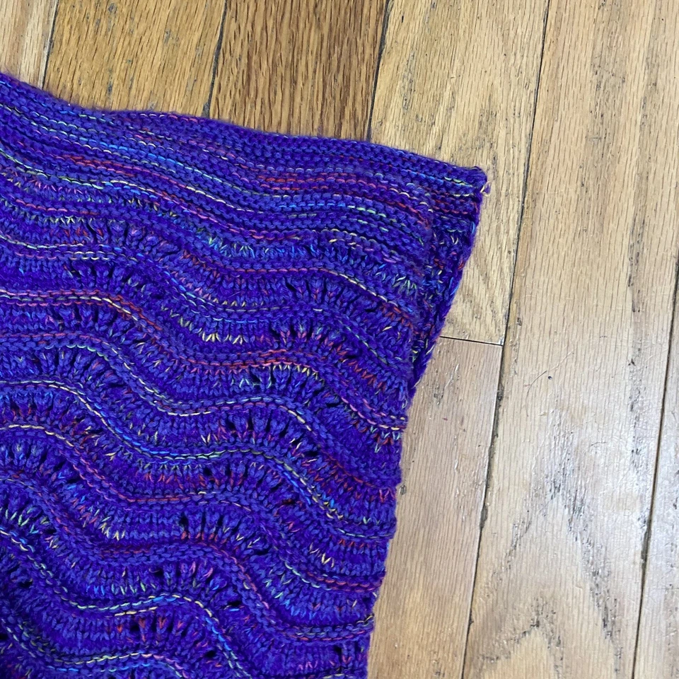 Ручной работы фиолетовый русалка хвост одеяло крючком вязаный взрослый размер 6' длиной - Изображение 2 из 4