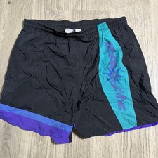 Vintage OP Ocean Pacific Color Block Nylon Swim Shorts M USA 80s 90s Athletic