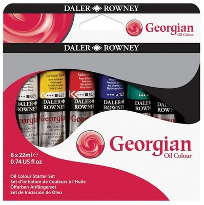 Daler-Rowney Georgische Ölfarbe Starterset 6/Pkg - Wassermischbar - 5A0029LR-1GCYT