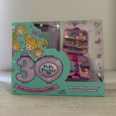 Polly Pocket Keepsake Compact Partytime Surprise 30th Anniversary Playset 4+