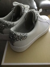 Michael Kors Irving leather Embelished Sneakers White Size 6 New in box.