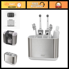 Stainless Steel Toothbrush Holder Bathroom Organizer Caddy - Easy Storage, Large