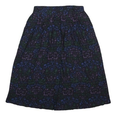 SAG HARBOR Damen Schwarzer Floral Rayon Swing Midi Rock M, Elastischer Bund