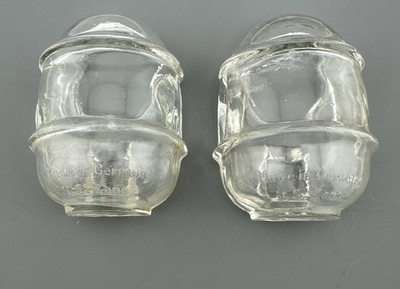 Vintage Glass Bird Cage Water/Seed Feeders Made In Germany U.S. Zone