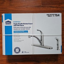 NIB Nice Stainless-Steel Finish Single-Handle KITCHEN FAUCET w/ Side-Sprayer