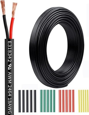 18 Gauge 2 Conductor Wire, 18AWG Core Stranded PVC Cord