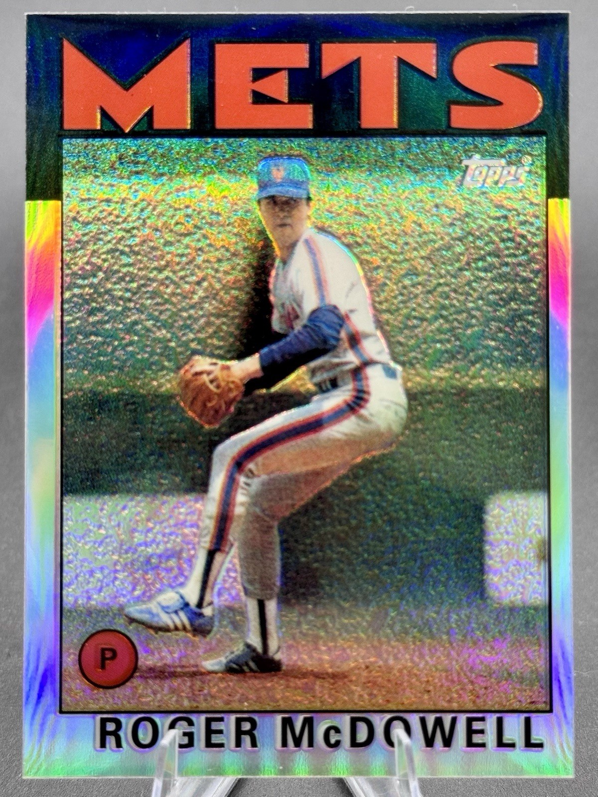 Roger McDowell 2005 Topps Rookie Cup Reprints Chrome Refractor /15 Rare Mets