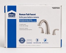 Project Source Roman Tub Faucet 5287444 Brushed Nickel FOR PARTS ONLY Read 