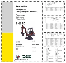 Wacker Neuson 2902RD Crawler Excavator Parts Catalog PDF