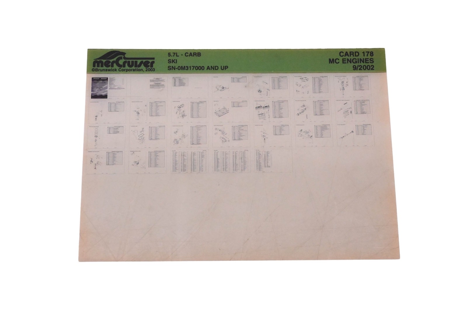 Mercruiser DP024-67 5.7L- Carb Parts Catalogs Microfiche
