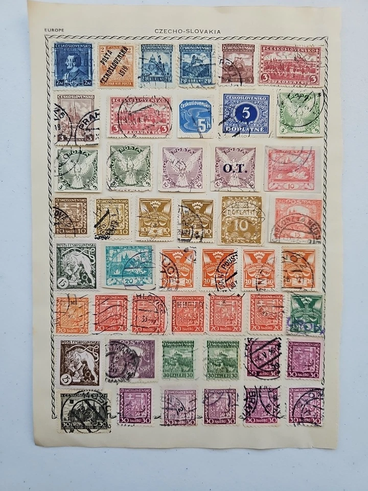 Estampillas de Checoslovaquia en 2 páginas (4 lados) - Usadas Foto 3 de 4