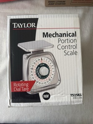 Taylor TS25KL Mechanical Portion Control Scale 25lb Rotating Dial Tare Tray