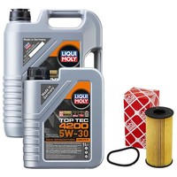 MotoröL Set Top Tec 4200 5W-30 6 Liter + ÖLfilter FüR Dacia Sandero Ii Dokker