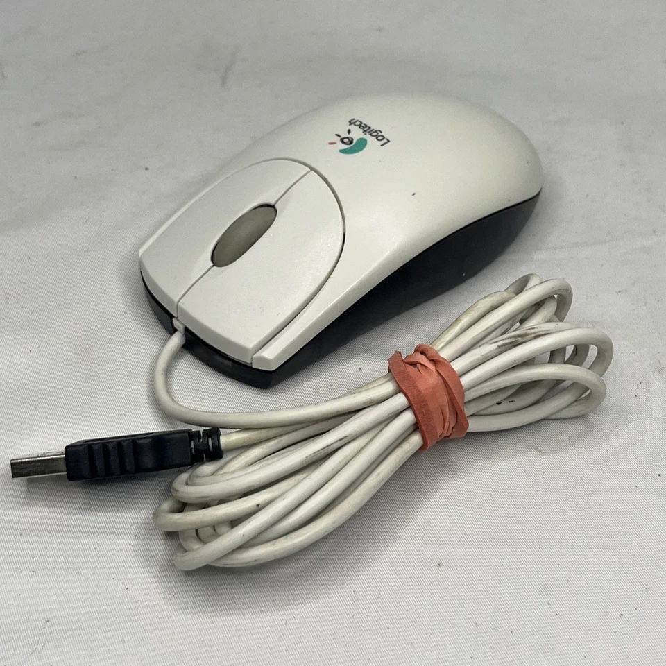 Vintage Logitech M-BJ58 Optical USB 2-Button Computer Mouse w/ Scroll Wheel - Image 2 of 4