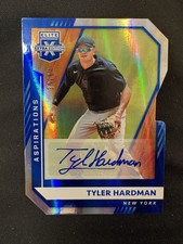 202 Elite Extra Edition Tyler Hardman Aspirations /64 Blue Die Cut SIGNED AUTO
