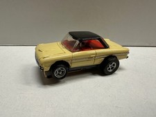 Vintage Aurora Slot Car HO Ford Fairlane Hard Top Tan/Yellowed With Black Top