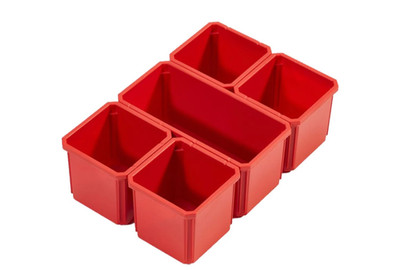 Milwaukee Set NUR tiefe Boxen.  5er Set. Mit 4x Vierkant und 1x Rechteck