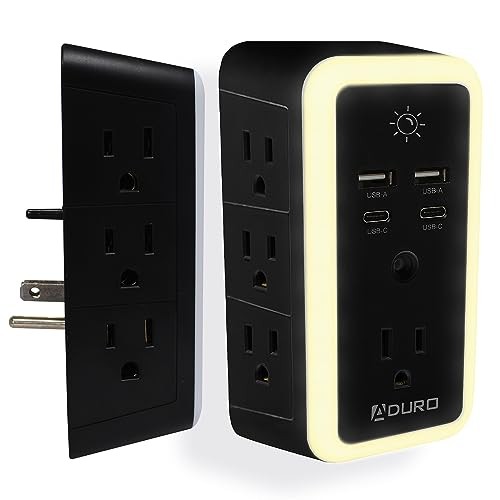 СЕТЕВАЯ ЗАЩИТА ОТ ПЕРЕНАПРЯЖЕНИЯ ADURO MULTI PLUG OUTLET NIGHT LIGHT НАСТЕННОЕ ЗАРЯДНОЕ УСТРОЙСТВО SRG-70-4USB-01