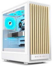M1 PC Case -Walnut Front pane Pre-Installed 4 PWM ARGB Fan, ATX Mid-Tower Gam...