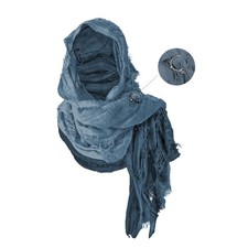 Wrap Dune Wasteland Hooded Shawl W Viking Brooch Cowl Scarf Rogue Medieval Cape