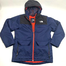 The North Face DryVent Jacket Boys L 14/16 Blue Hooded Full Zip Coat Youth