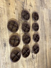 11x Brown PVC Soffit Vents 70mm