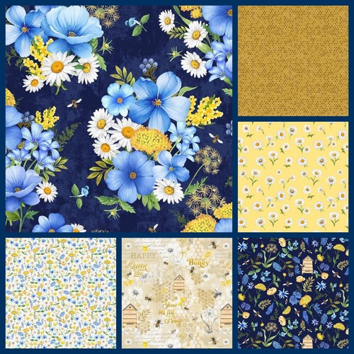 Timeless Treasures Bee Kind Pre-Cut Fat Quarter Bundle Cotton Fabric - Picture 2 of 2