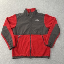 The North Face Denali Polartec Fleece Jacket Boys XL 18-20 Red Full Zip Youth