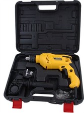 800W 230V Electric Impact Hammer Drill 13mm with Side Handle & Case