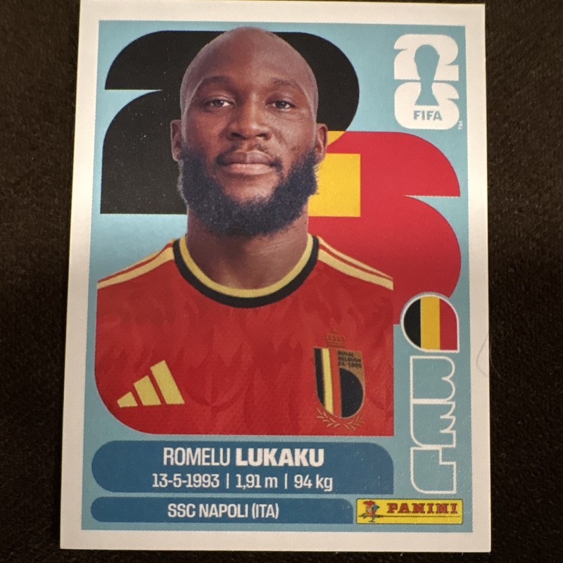 Panini FIFA World Cup 2026 Sticker BEL 20 Romelu Lukaku Belgium Portrait