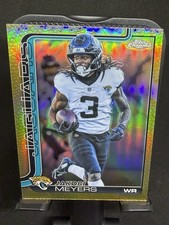 2025 Topps Chrome Jakobi Meyers Leather Gold Refractor /50 #176 Jaguars SSP