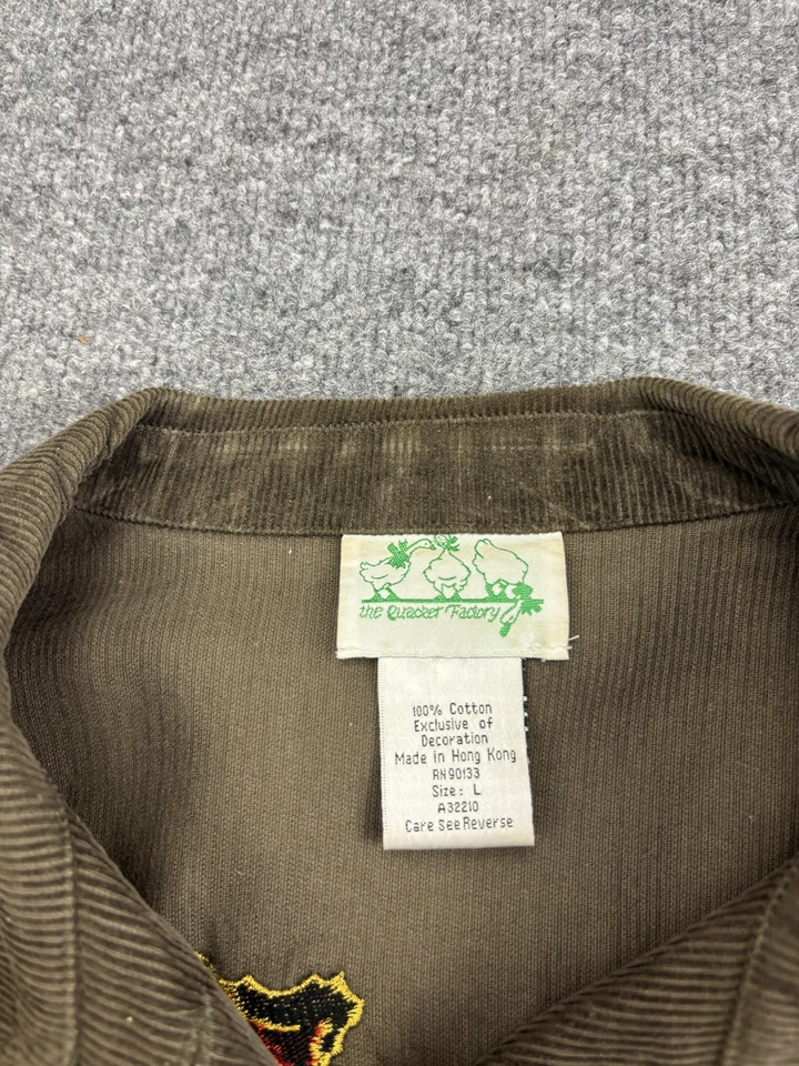 Vintage Quacker Factory Jacket Womens Large Corduroy Fall Embroidered Pumpkins - Image 2 of 4