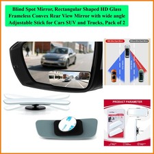 Blind Spot Mirror Rectangular Shaped Hd Glass Frameless Convex Rear View Mir... Blind Spot Mirror Rectangular Shaped Hd Glass Frameless Convex Rear View Mir...