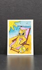 ACEO Original Art 2.5X3.5 Trading Card Actually, Cats Tabby Cat At The Ocean — photo 3