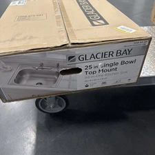 25 in. Drop-In Single Bowl 20 Gauge Stainless Steel Kitchen Sink with Faucet and