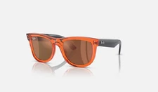 Ray-Ban Wayfarer Reverse Polished Transparent Orange/Copper Mirror Sunglasses