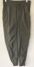 LULULEMON W5BPJS Olive Green Unlined Dance Studio Jogger Pants Wms Size 6