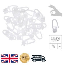 Versatile 25 X-Joint Curtain Gliders - Perfect Fit for Light Curtains, White